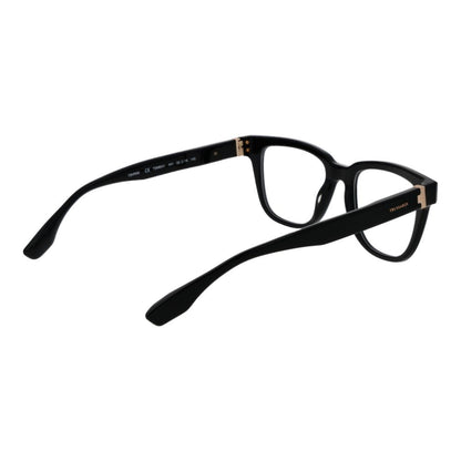 Trussardi Black Acetate Glasses (Frames) with full-rim rectangle style, black acetate frame, and demo plastic lenses.