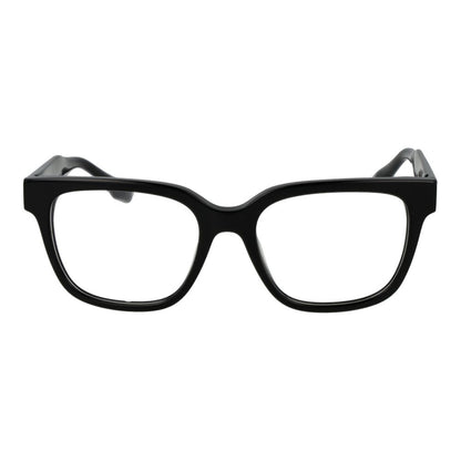 Trussardi Black Acetate Glasses (Frames) for men, full-rim square style with 52mm black frame and demo lenses, spring hinge included.