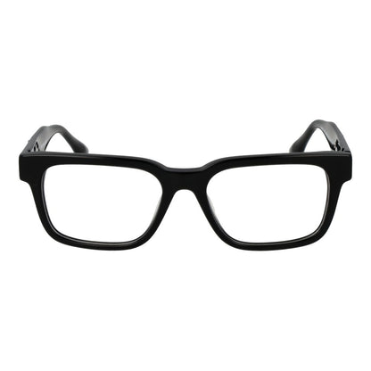 Trussardi Black Acetate Glasses (Frames), unisex full-rim rectangular black acetate frame, demo lenses, spring hinge, 53-17-145 size