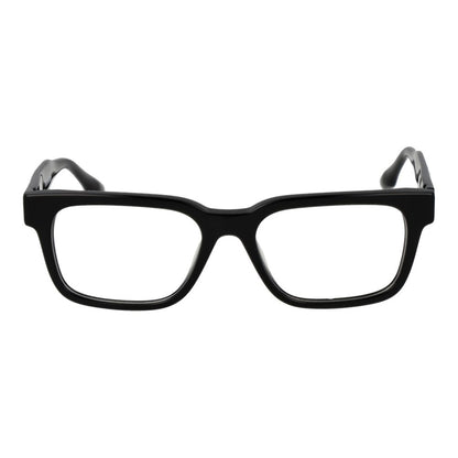 Trussardi Black Acetate Glasses (Frames), unisex full-rim black acetate frame with demo lenses, size 53-17-145 for stylish look.