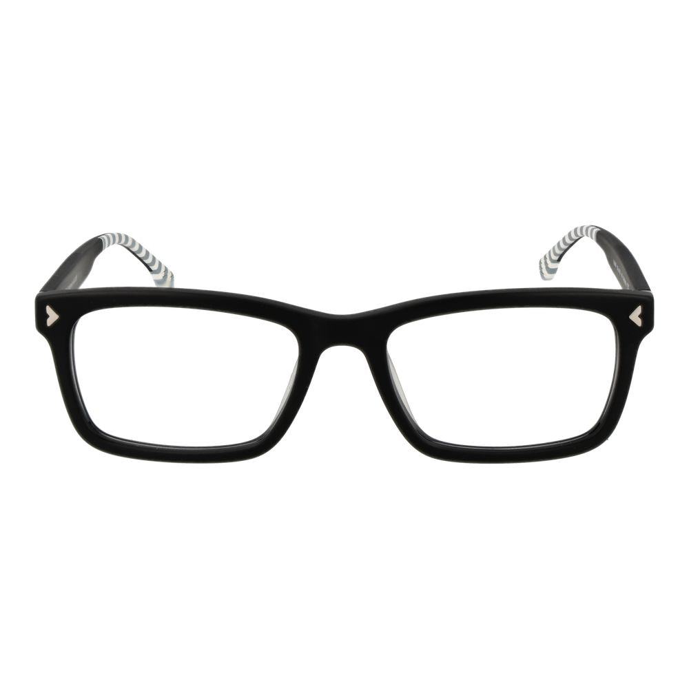 Lozza Black Acetate & Plastic Glasses (Frames) in full-rim style with rectangle shape for men. Includes branded case.
