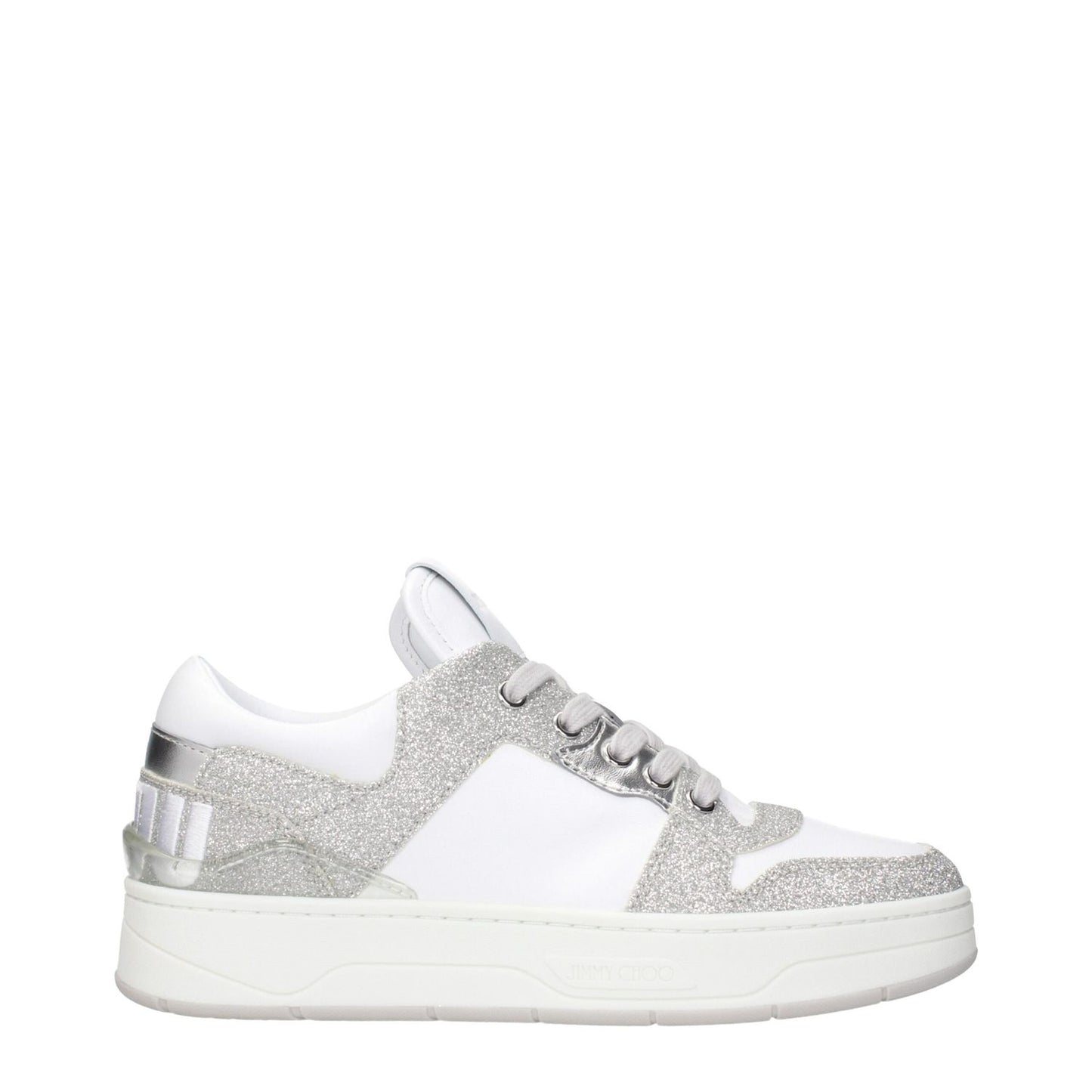 Jimmy Choo White Leather Low Top Sneakers