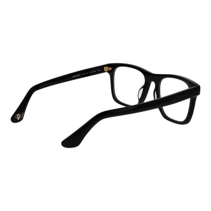 Police Black Cellulose Acetate Glasses (Frames) in full-rim rectangle style with black acetate frame and demo lenses.