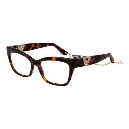 Guess Brown Acetate Glasses (Frames) for women, cat-eye style, full-rim, acetate frame, spring hinge, includes branded case.