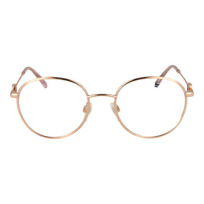 Tommy Hilfiger Gold Stainless Steel Glasses (Frames) for women, full-rim style with gold frame and demo plastic lenses.