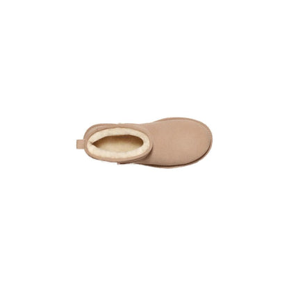 UGG Beige Suede Leather Ankle Boots