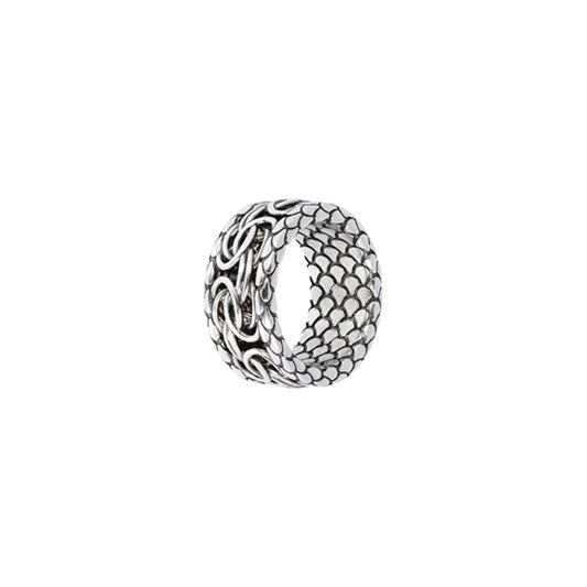 ALBERT M. JEWELS JEWELRY Mod. WSOX00396.S-28 silver textured ring