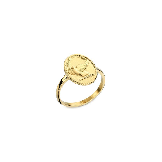 AN JEWELS JEWELRY Mod. AAC.R01Y-6 elegant gold ring with embossed design