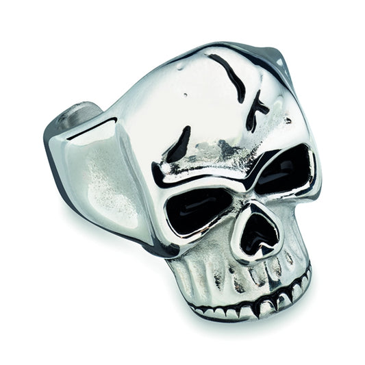 AN JEWELS JEWELRY Mod. AA.R255S-10 silver skull ring with detailed design