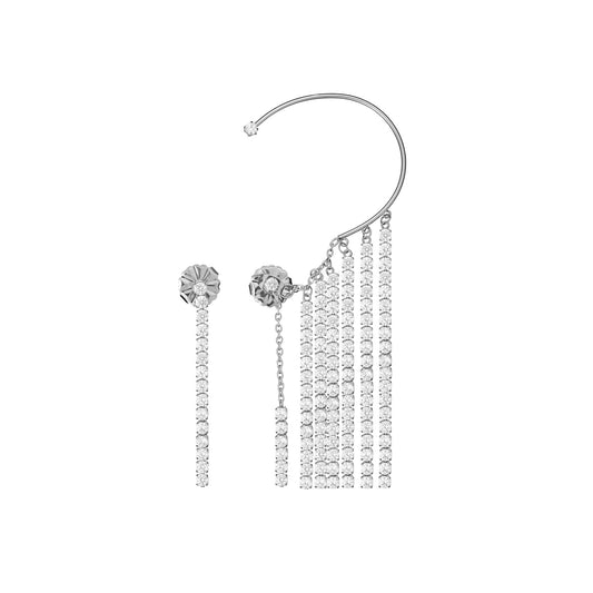 AN JEWELS JEWELRY Mod. AB.EP003 elegant diamond earrings with cascading design