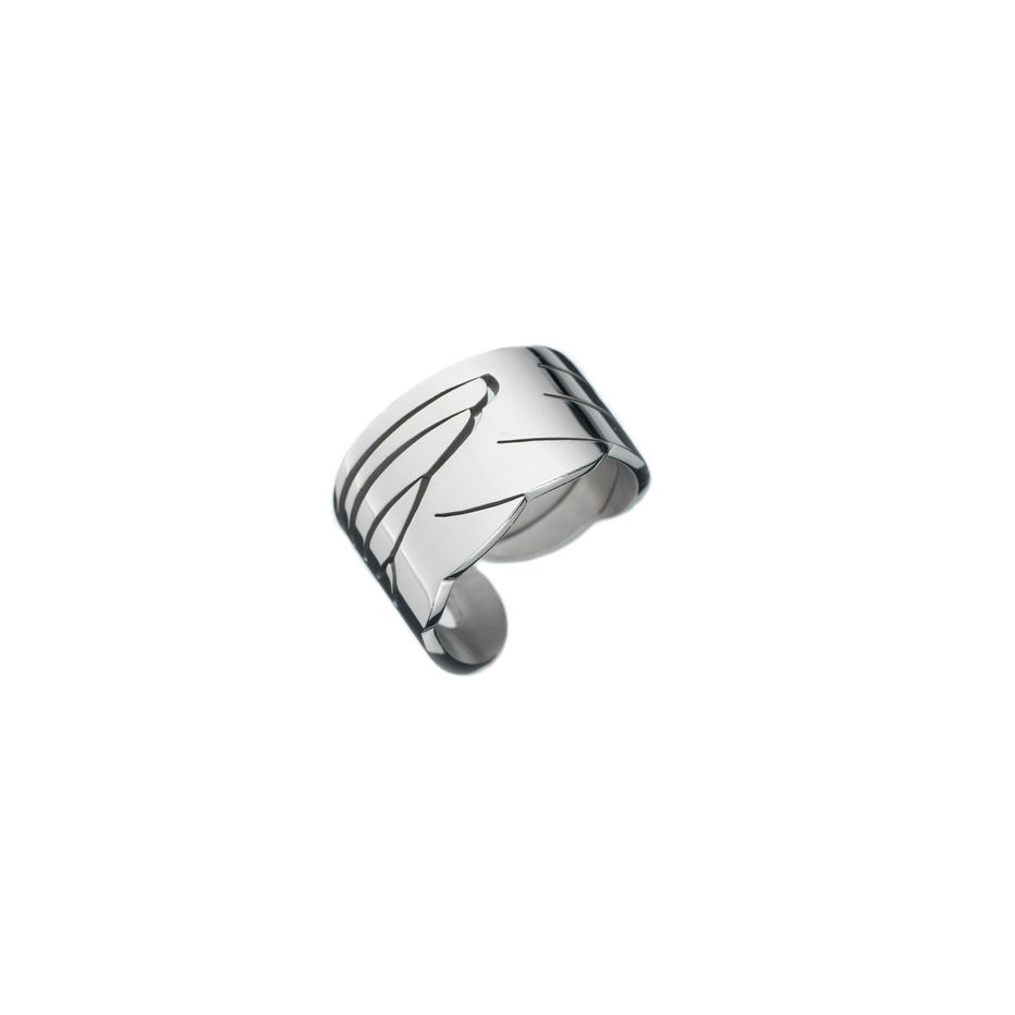 AN JEWELS JEWELRY Mod. AL.RFY01S-9 silver ring with engraved design