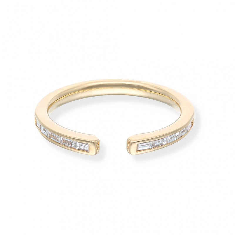 ANELLI RECARLO MOD. R01FN001_G021-13 gold ring with square diamond accents