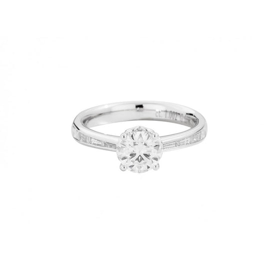 ANELLI RECARLO MOD. R01SP001_086 elegant solitaire diamond ring in white gold setting
