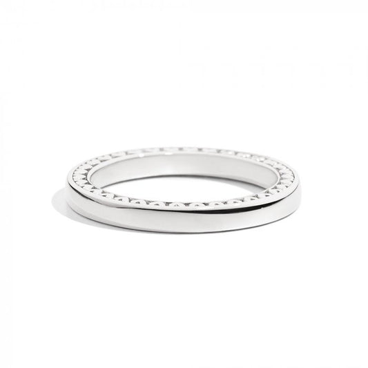 ANELLI RECARLO MOD. W14FD005_B elegant silver ring on white background