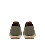 Back view of AUTRY Sneakers Green with jute sole and canvas design