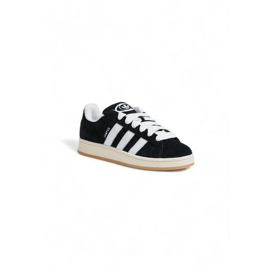 Adidas Black Suede Leather Sneaker - Men's CAMPUS HQ8708 with iconic three stripes, perfect for casual and sporty looks.