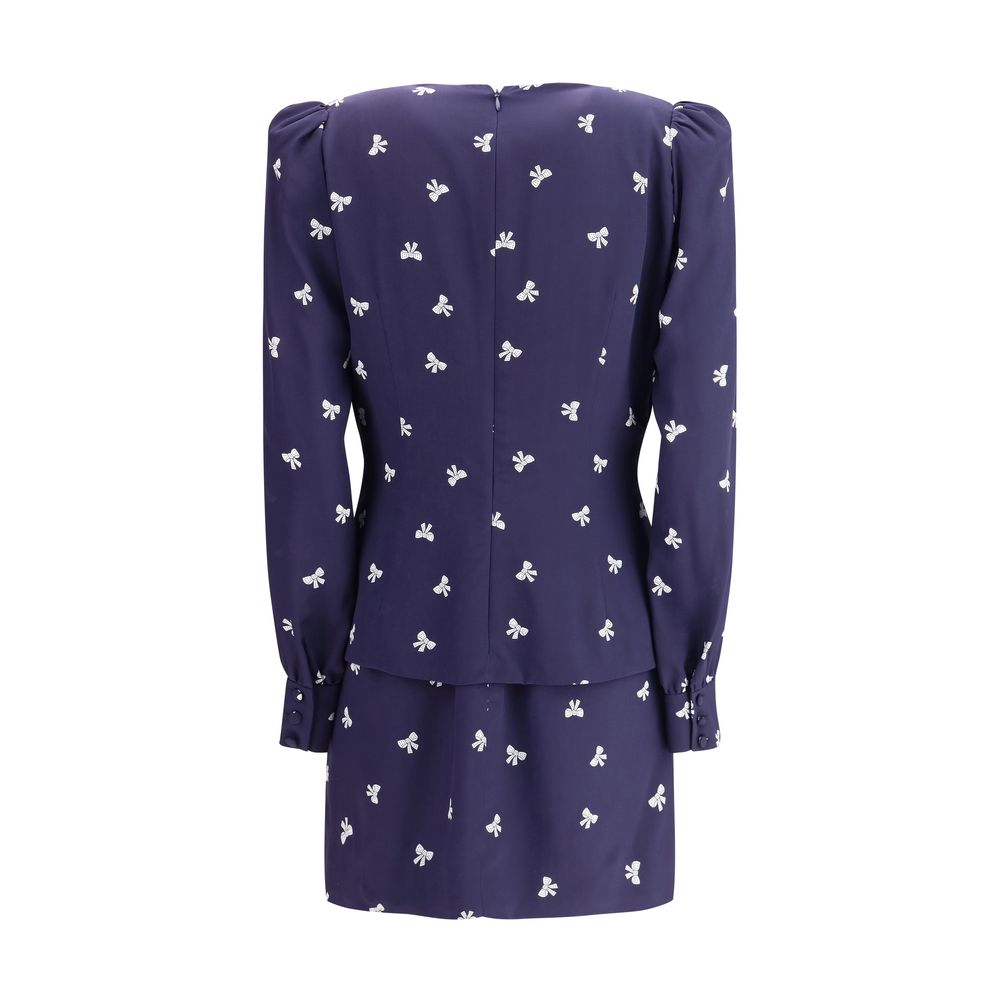 Alessandra Rich Blue Silk Casual Dress