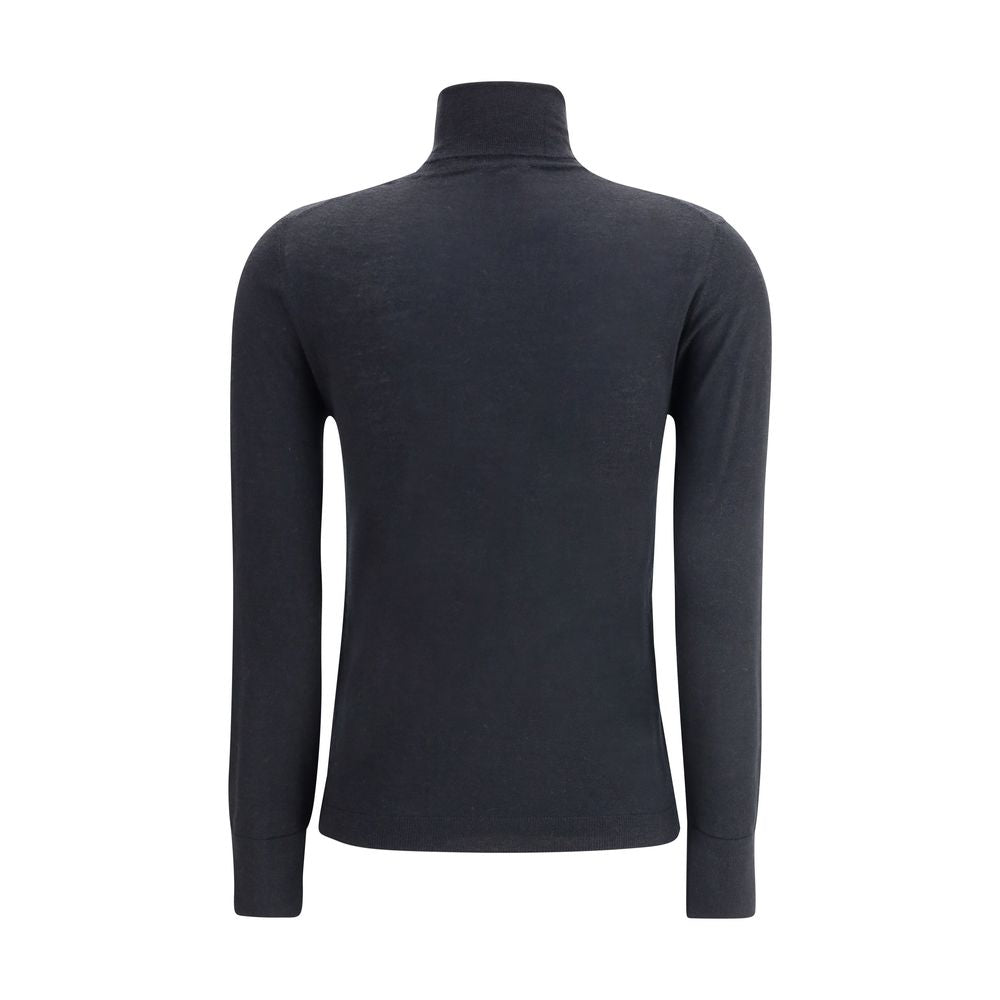 Allude Black Cashmere Turtleneck