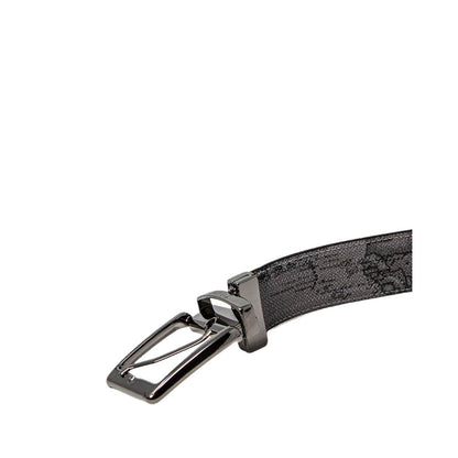 Alviero Martini Prima Classe Black Leather Regular Belt