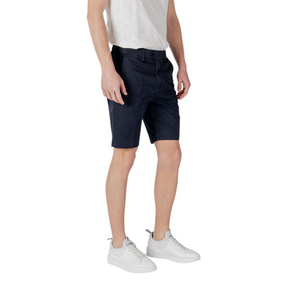 Antony Morato Blue Cotton Bermuda Shorts