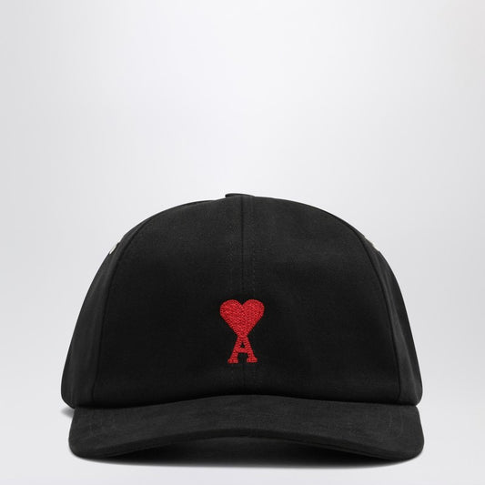 Ami Paris Black baseball cap with logo