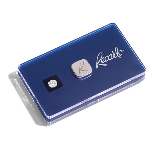 BLISTER RECARLO MOD. Y70DBF01_018 diamond packaging with Recarlo logo.