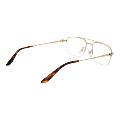 BMW Gold Metal Glasses (Frames), men's aviator style, gold half-rim frame, metal construction, demo glasses, 54-18-150 size.