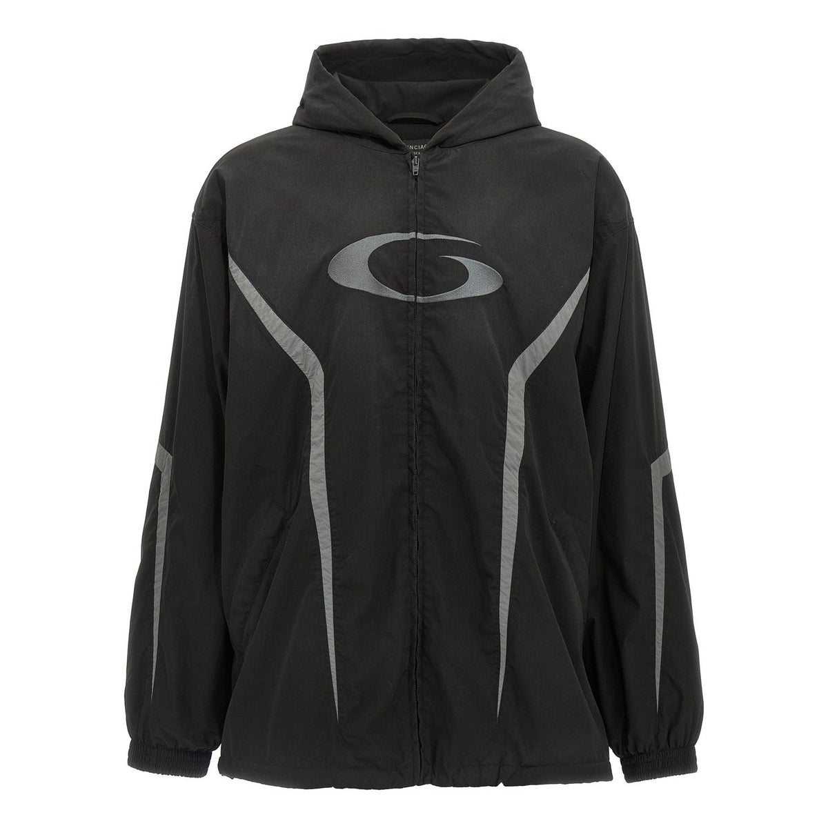 Balenciaga Black Polyester Shell Jacket