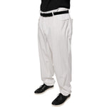 Brunello Cucinelli White Cotton Men Dress Tapered Pants PAN75614-64