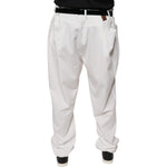 Brunello Cucinelli White Cotton Men Dress Tapered Pants PAN75614-64