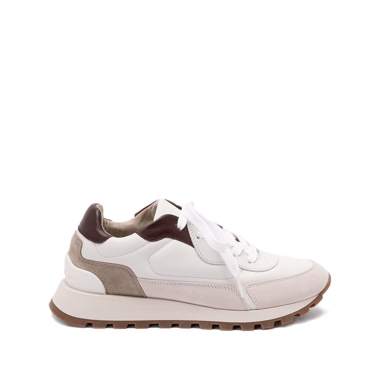 Brunello Cucinelli Calfskin and suede runners Sneakers