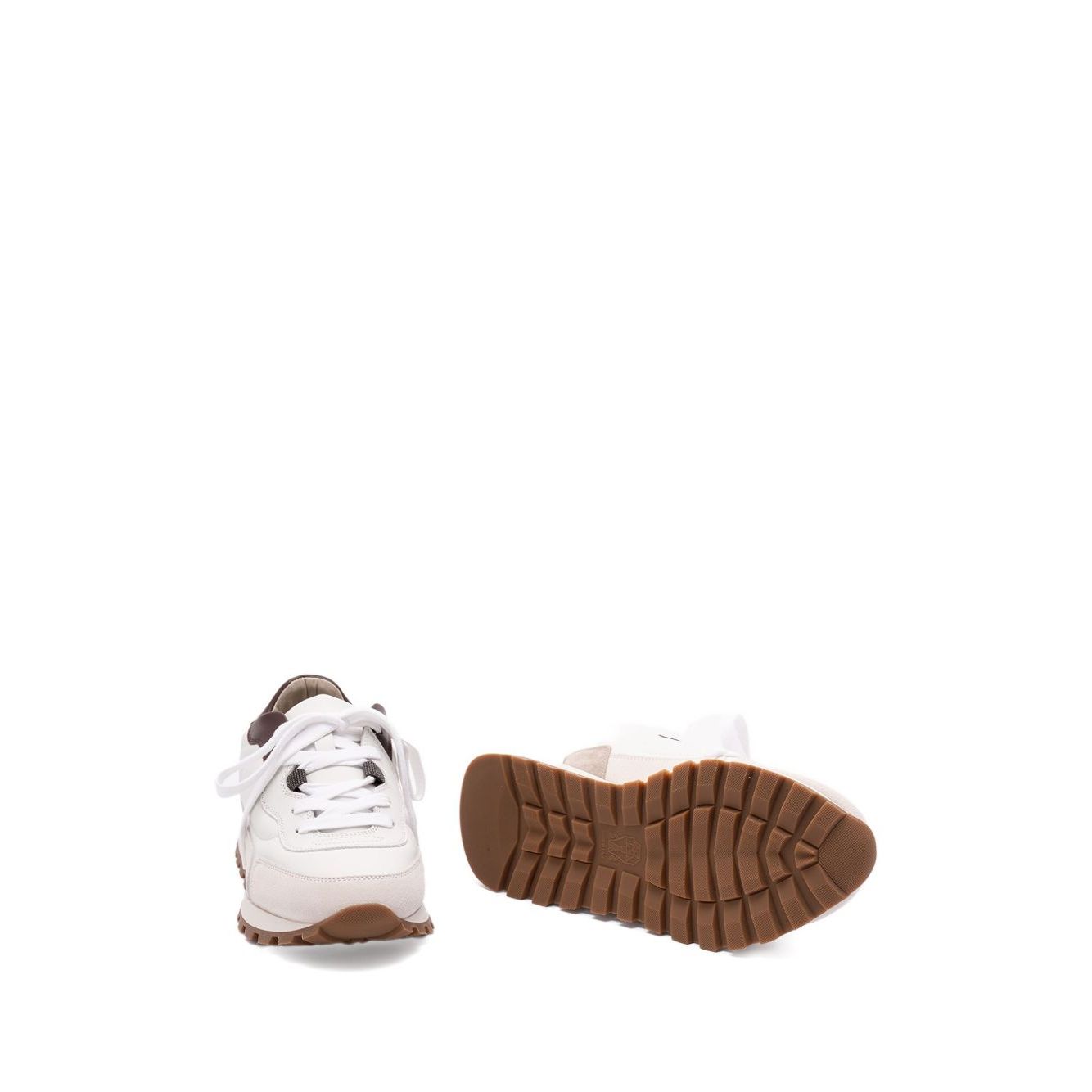 Brunello Cucinelli Calfskin and suede runners Sneakers