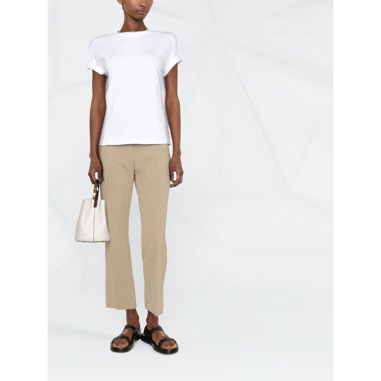 Brunello Cucinelli Chain-trim round-neck t-shirt Topwear