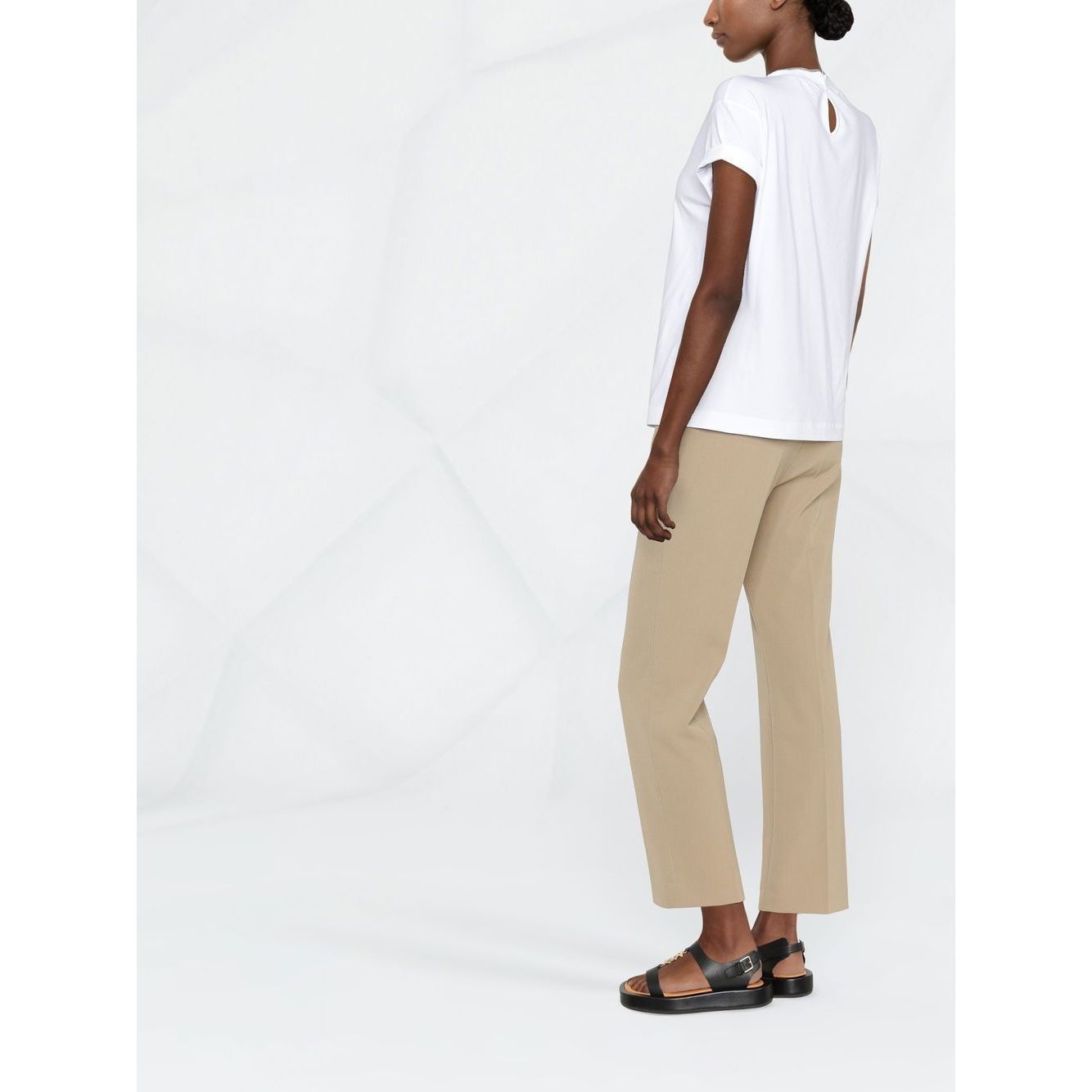 Brunello Cucinelli Chain-trim round-neck t-shirt Topwear