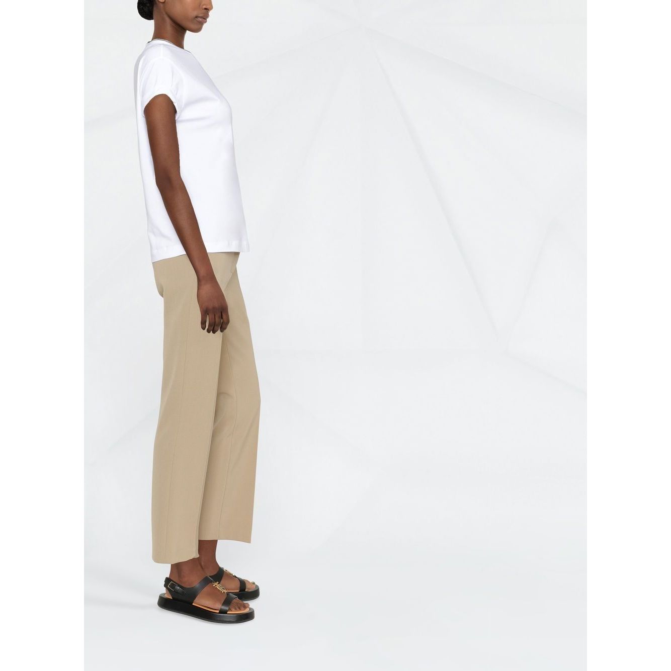 Brunello Cucinelli Chain-trim round-neck t-shirt Topwear