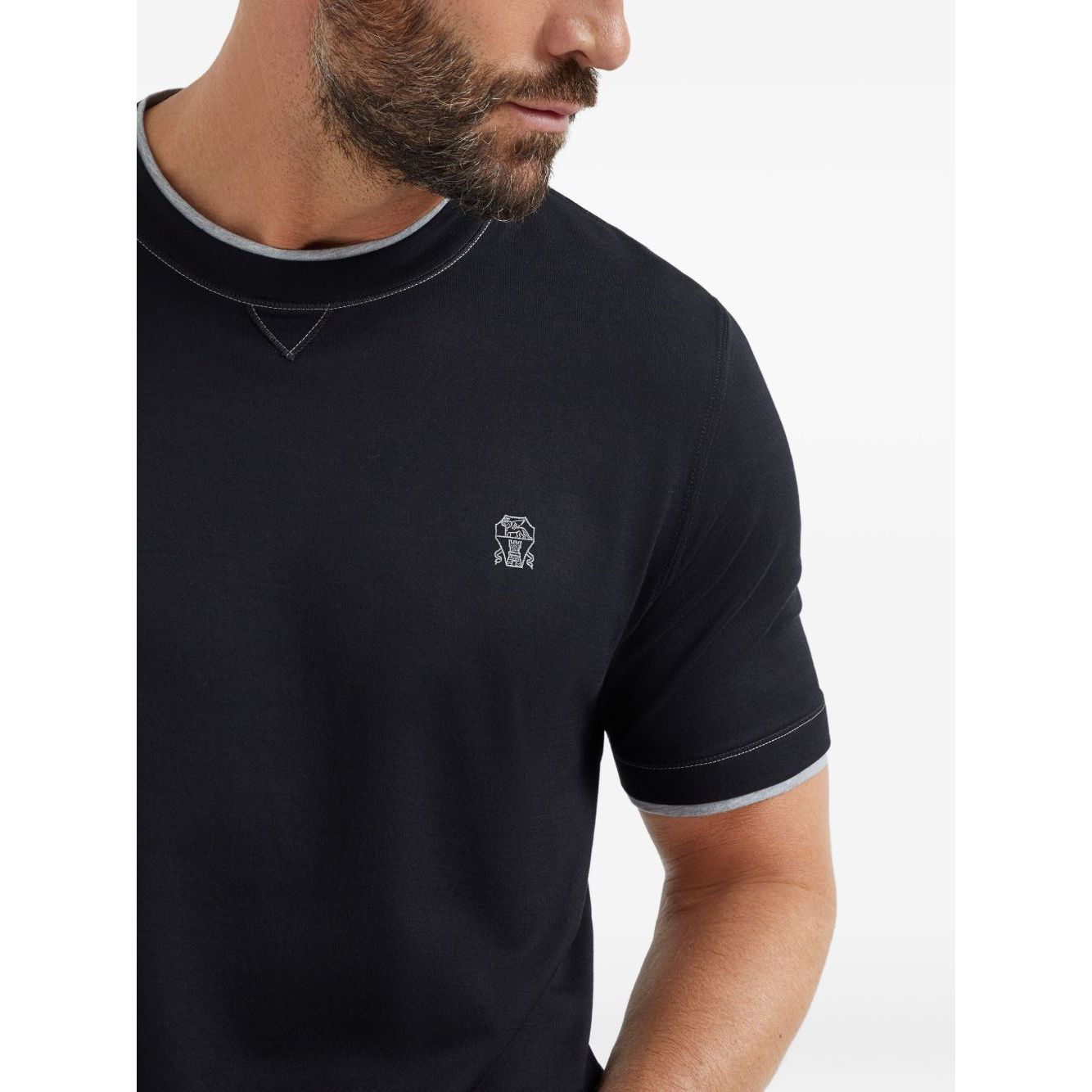 Brunello Cucinelli Contrast-stitching T-shirt Topwear