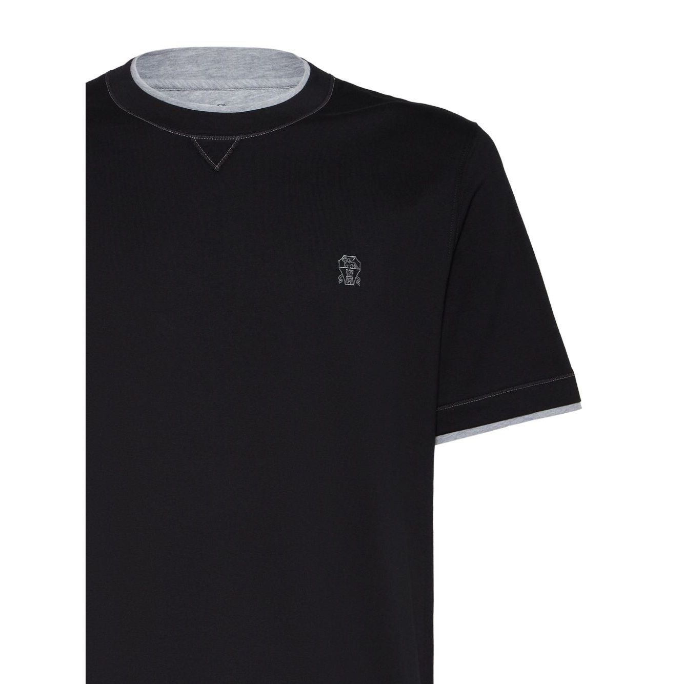 Brunello Cucinelli Contrast-stitching T-shirt Topwear