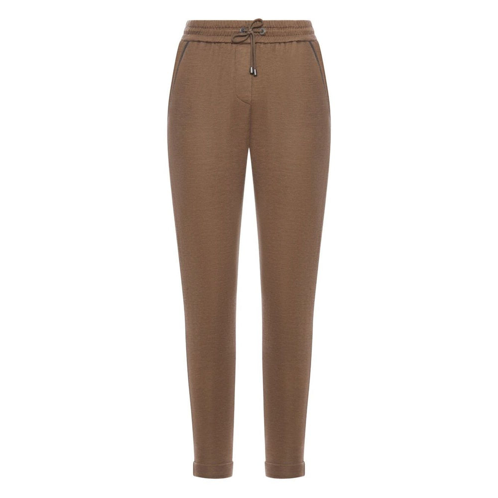 Brunello Cucinelli Cotton And Silk Blend Trousers Trousers