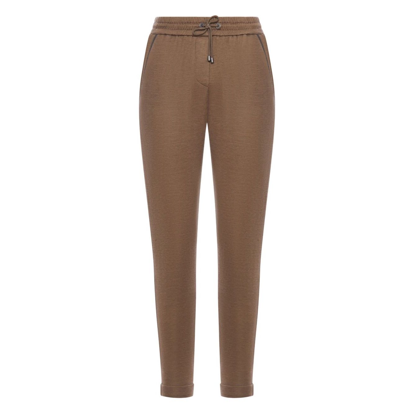 Brunello Cucinelli Cotton And Silk Blend Trousers Trousers