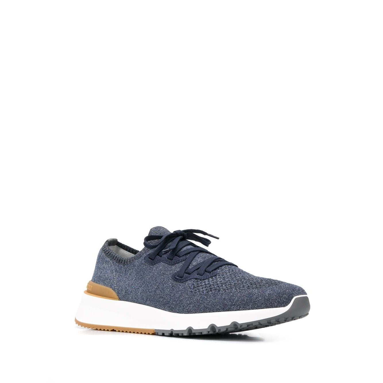 Brunello Cucinelli Cotton chiné knit runners Sneakers