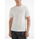 Brunello Cucinelli Cotton jersey crew neck T-shirt with logo Topwear