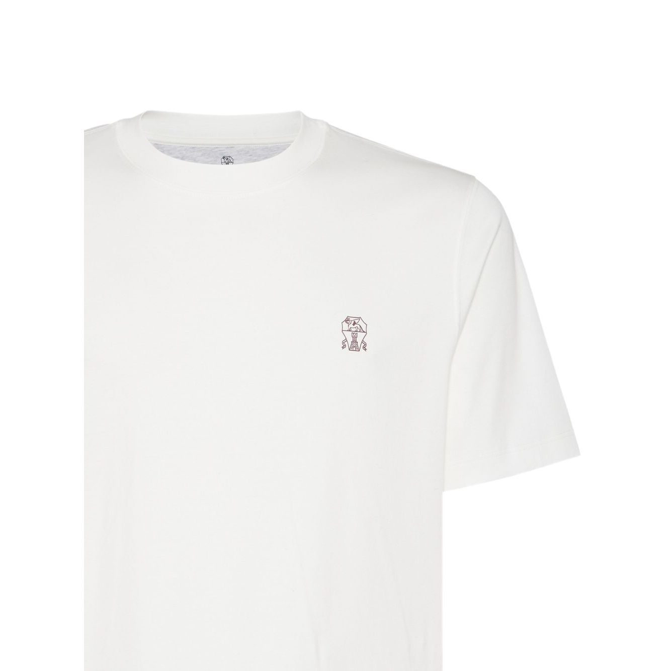 Brunello Cucinelli Cotton jersey crew neck T-shirt with logo Topwear