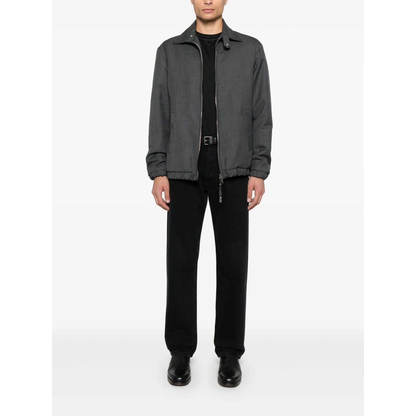 Brunello Cucinelli Crew neck T-shirt in cotton jersey with logo and faux layering Topwear