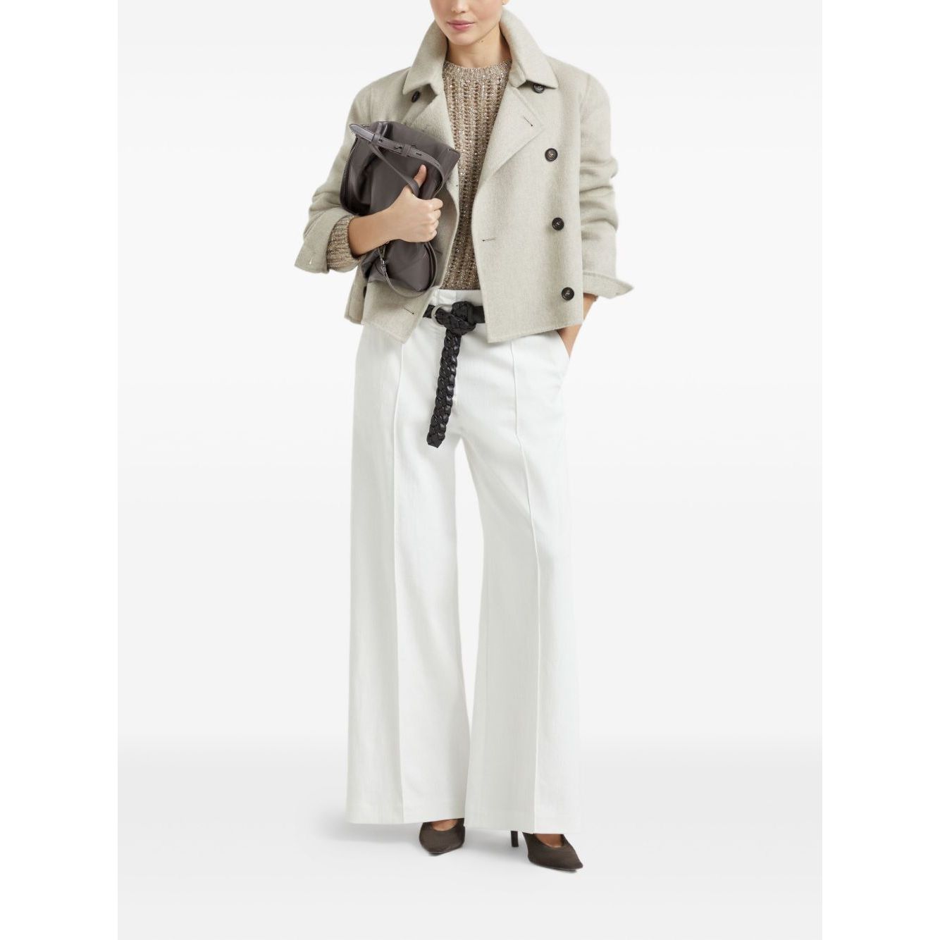 Brunello Cucinelli Dazzling Rib sweater in Soft wool, cashmere and mohair Topwear