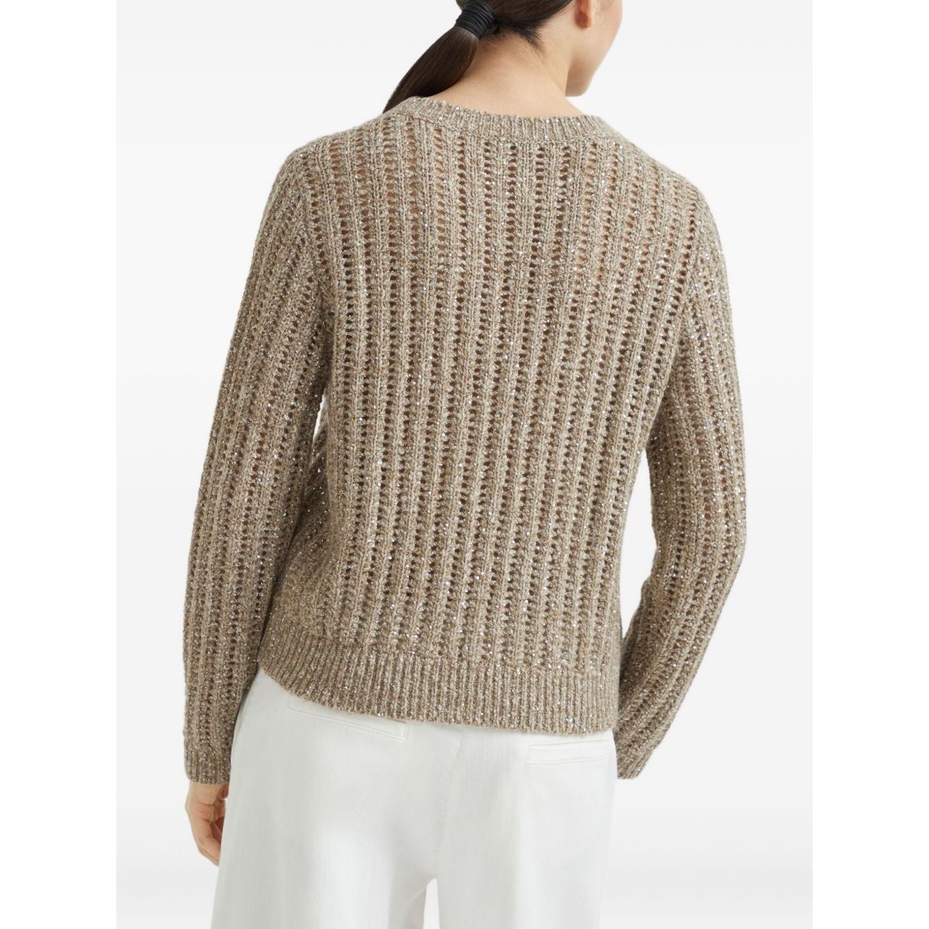 Brunello Cucinelli Dazzling Rib sweater in Soft wool, cashmere and mohair Topwear
