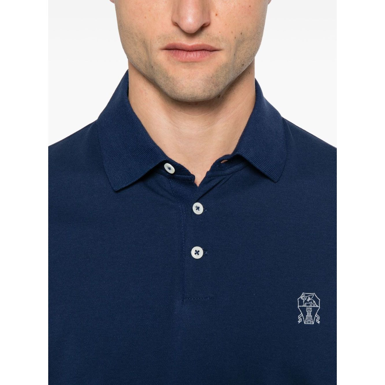 Brunello Cucinelli Logo-print polo shirt Topwear