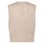 Brunello Cucinelli Natural Knitted Crewneck Vest Topwear