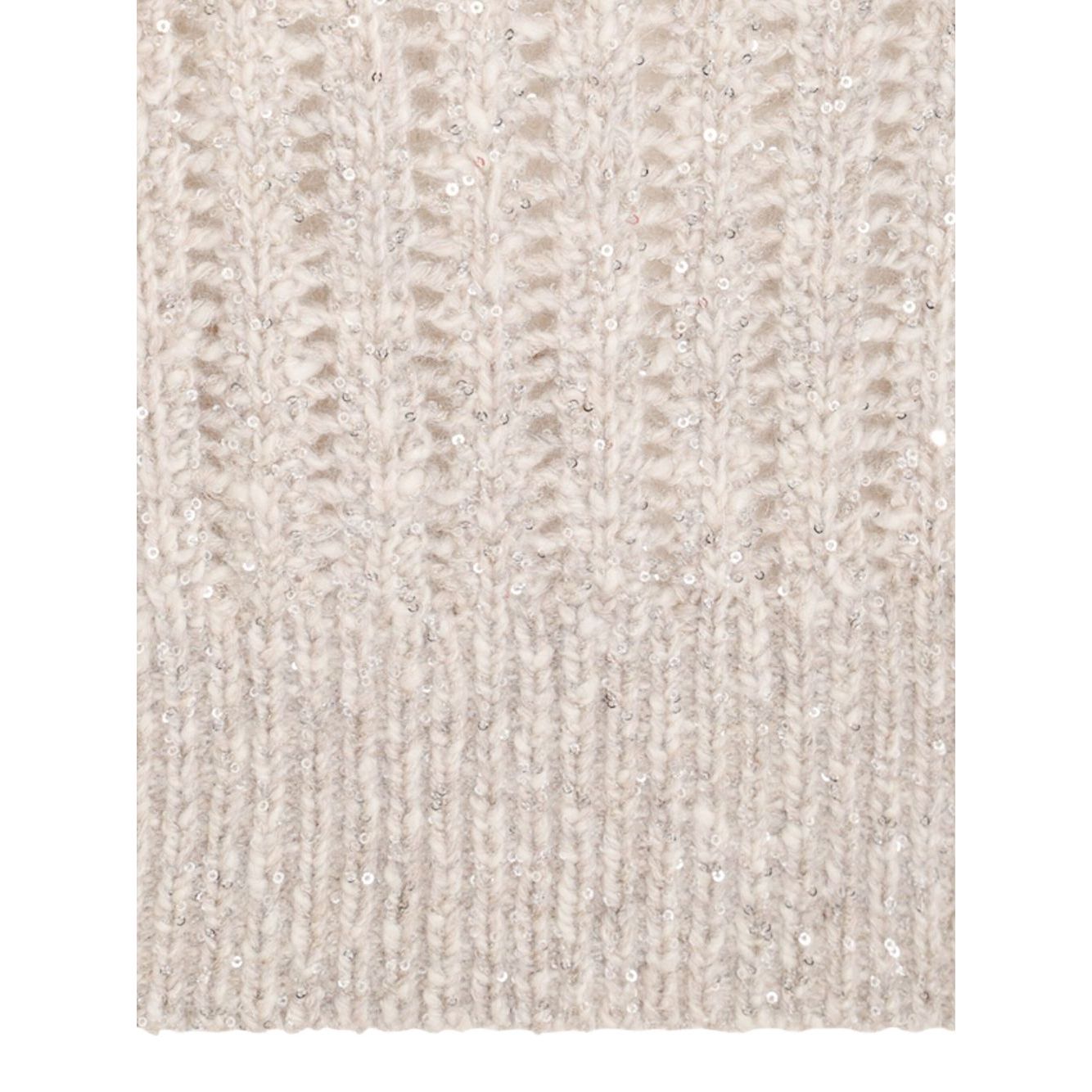 Brunello Cucinelli Natural Knitted Crewneck Vest Topwear