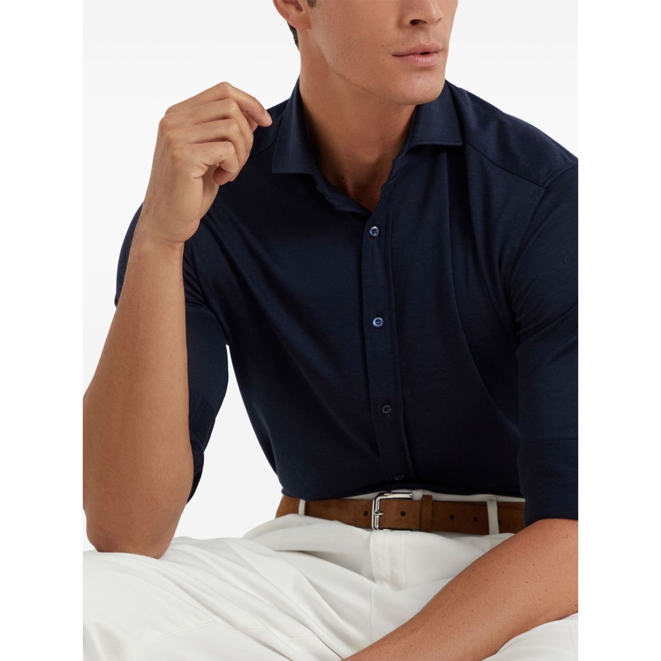 Brunello Cucinelli Shirts Blue Shirts