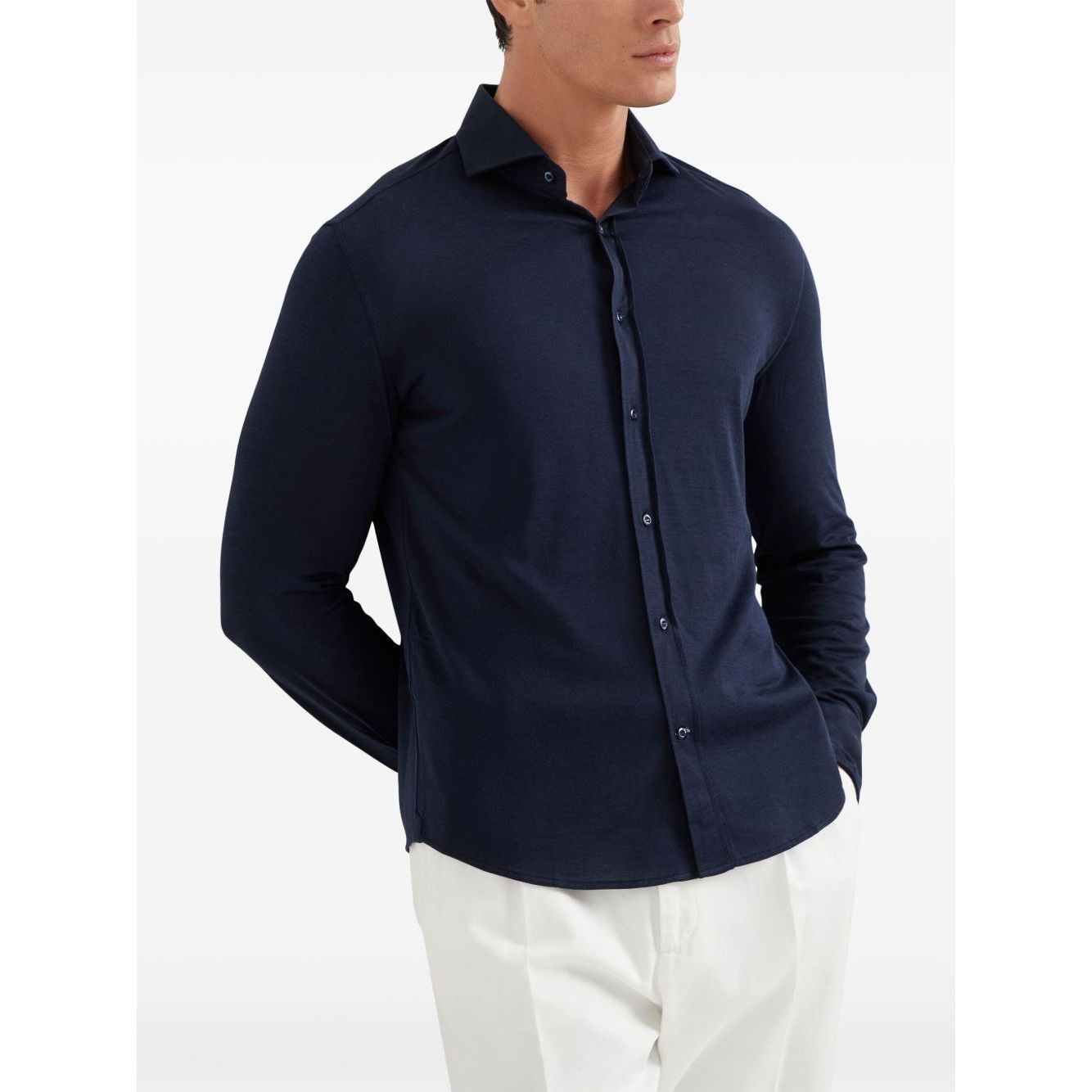 Brunello Cucinelli Shirts Blue Shirts